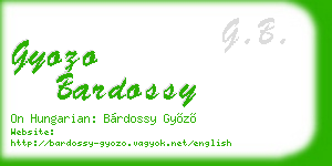 gyozo bardossy business card