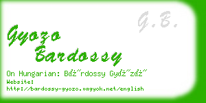 gyozo bardossy business card